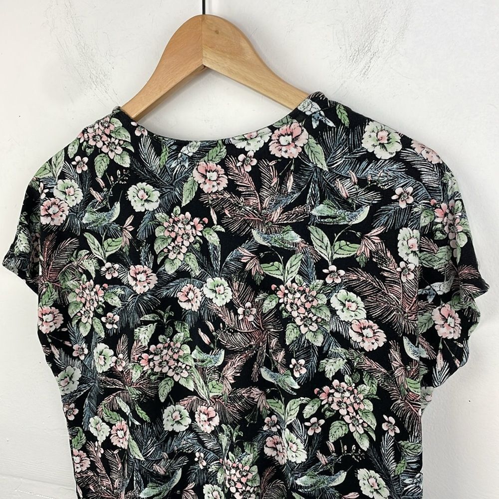 J. Jill Wearever Collection Floral T-shirt top short sleeve round neck sz Small - Picture 8 of 11